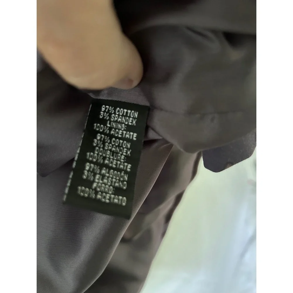 Linda Allard‎ Ellen Tracy Floral Blazer Petite 0 Dark Gray Jacket